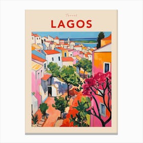 Lagos Portugal 3 Fauvist Travel Poster Canvas Print