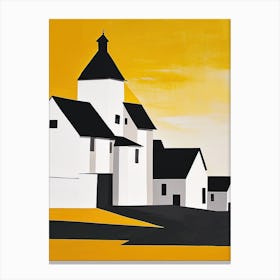 White Church Minimalism Canvas Print