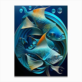 Bluefishorangetinge Canvas Print
