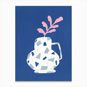 Vase With A Plant Canvas Print