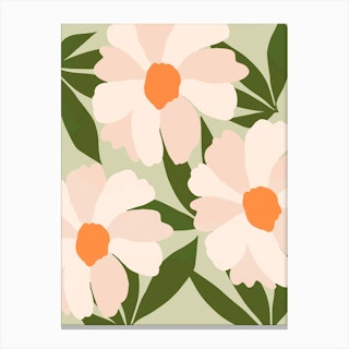 Freyas Flower Greenery Canvas Print