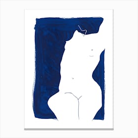 Woman In Blue 1 Canvas Print