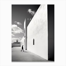 Casablanca, Morocco, Photography In Black And White 2 Canvas Print