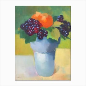 Boysenberry Bowl Of fruit Canvas Print