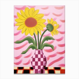 Sunflower Flower Vase 2 Canvas Print