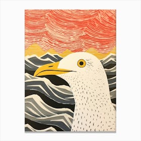 Bird Illustration Seagull 4 Canvas Print