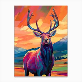 Deer Painting Canvas Print