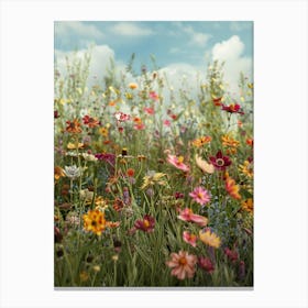 Wild Flowers Knitted In Crochet 9 Canvas Print