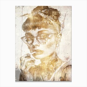 Poster Audrey Star Illustration Art 03 Canvas Print