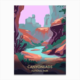 Canyonlands National Park Travel Poster Matisse Style 2 Canvas Print
