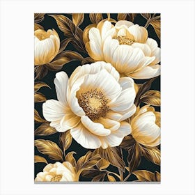 William Morris Prints White Flowers William Morris Exhibition Print Yellow Gold Poster Vintage Full Canvas Print