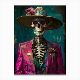 Day Of The Dead Skeleton 4 Canvas Print