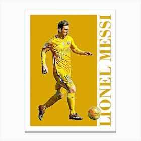 Lionel Messi - yellow Canvas Print