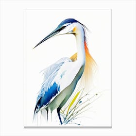 Cocoi Heron Impressionistic 3 Canvas Print