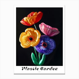 Bright Inflatable Flowers Poster Poppy 1 Canvas Print