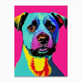 Border Terrier Andy Warhol Style dog Canvas Print