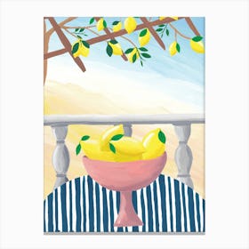 Lemons In A Bowl Canvas Print