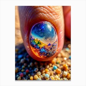 Hidden Galaxy A Single Grain Of Colored Sand Ma (1) Canvas Print