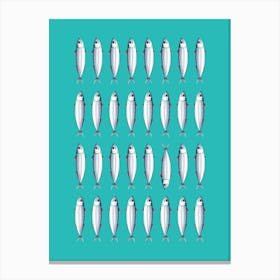 Mackerel Fish Kitchen Seaside Canvas Print