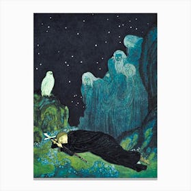 The Dreamer of Dreams - Painting by Edmund Dulac in 1915 - Famous Golden Age of Illustration HD Remastered Canvas Print