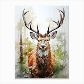 Forest Majesty Deer In The Woods Canvas Print