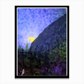 Moon above Canvas Print