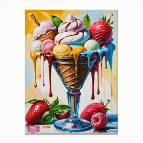 Ice Cream Painting Stampe su tela