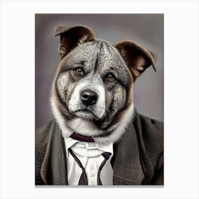 Dog In A Suit 2 Canvas Print