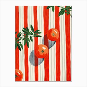 Tomatoes Summer Illustration 6 Canvas Print