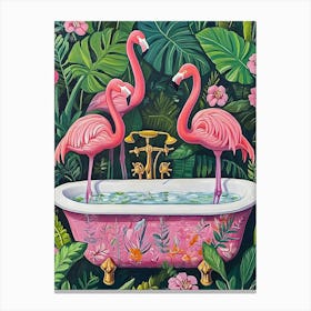 Pink Flamingos Canvas Print