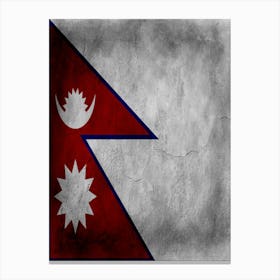 Nepal Flag Texture Canvas Print