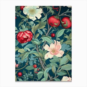 Wallpaper With Flowers Canvas Print