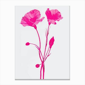 Hot Pink Lisianthus 1 Canvas Print