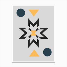 Geometric Pattern with Dots Canvas Print