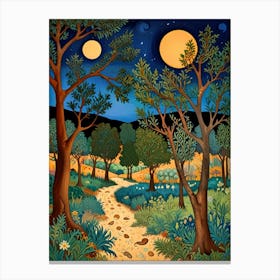 william morris Path To The Moon 1 Canvas Print