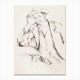 Leaning Smoker, Paul Cézanne Canvas Print