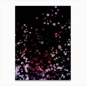 Black Abstraction Rain In Space Canvas Print