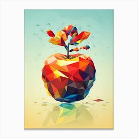 Polygonal Apple 1 Canvas Print
