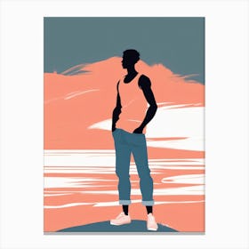 Casual Coral Fashion Stance Canvas Print