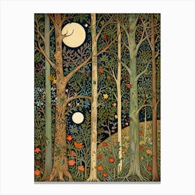 William Morris Moon In The Forest 14 Canvas Print