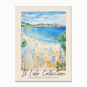 Costa Smeralda, Sardinia   Italy Il Lido Collection Beach Club Poster 2 Canvas Print