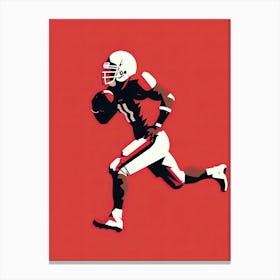 American Football Player Running With The Ball Canvas Print