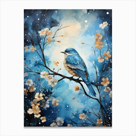 Solitary Beauty The Elegant Bird Canvas Print