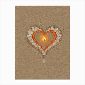 Heart Of Fire 45 Canvas Print