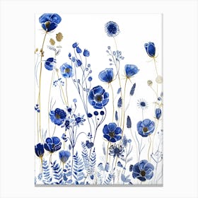 Blue Poppies 14 Canvas Print