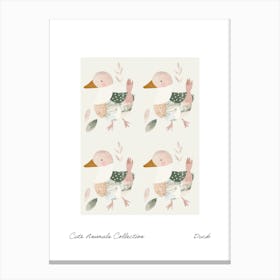 Cute Animals Collection Duck 2 Canvas Print