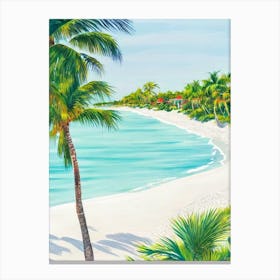 Delray Beach, Florida Contemporary Illustration 1  Canvas Print
