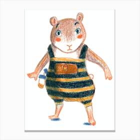 Hamster Boy Surprised Canvas Print