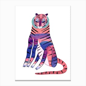Tiger Large Colorful Canvas Print