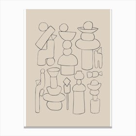 Abstract Line Drawing Canvas Print